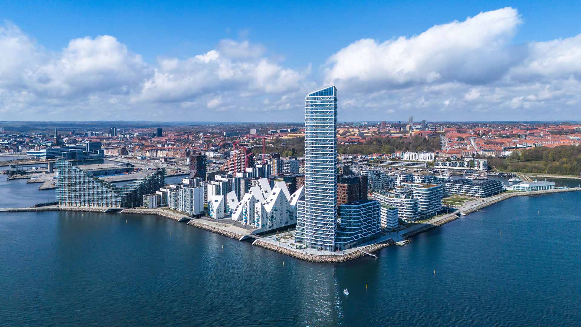 Красивый городской пейзаж с гражданством Дании