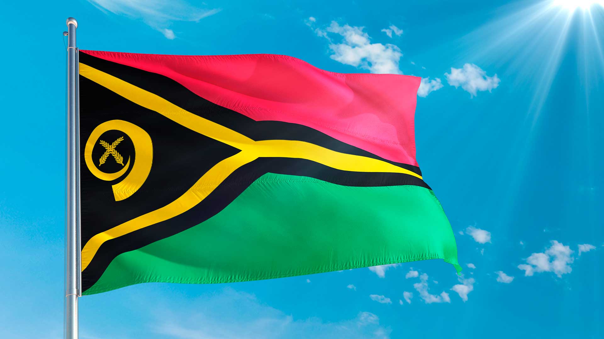 Флаг Вануату, страны, с которой европейская комиссия приостановит действие безвизового режима